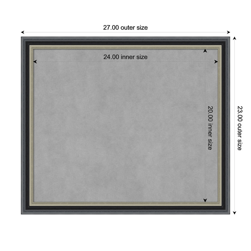 Tableau magnétique magnétique en métal, H 23 po x l 27 po