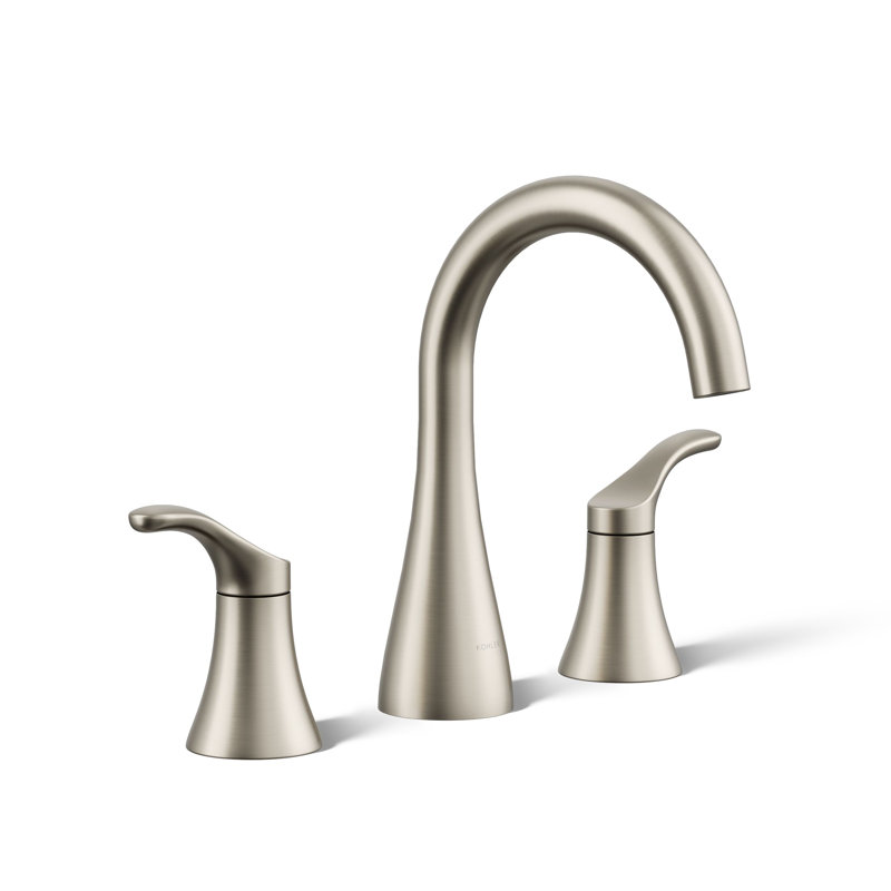 Simplice Widespread Bathroom Sink Faucet, Three-Hole Bathroom Faucet with Clicker Drain, 1.2 GPM, Chrome