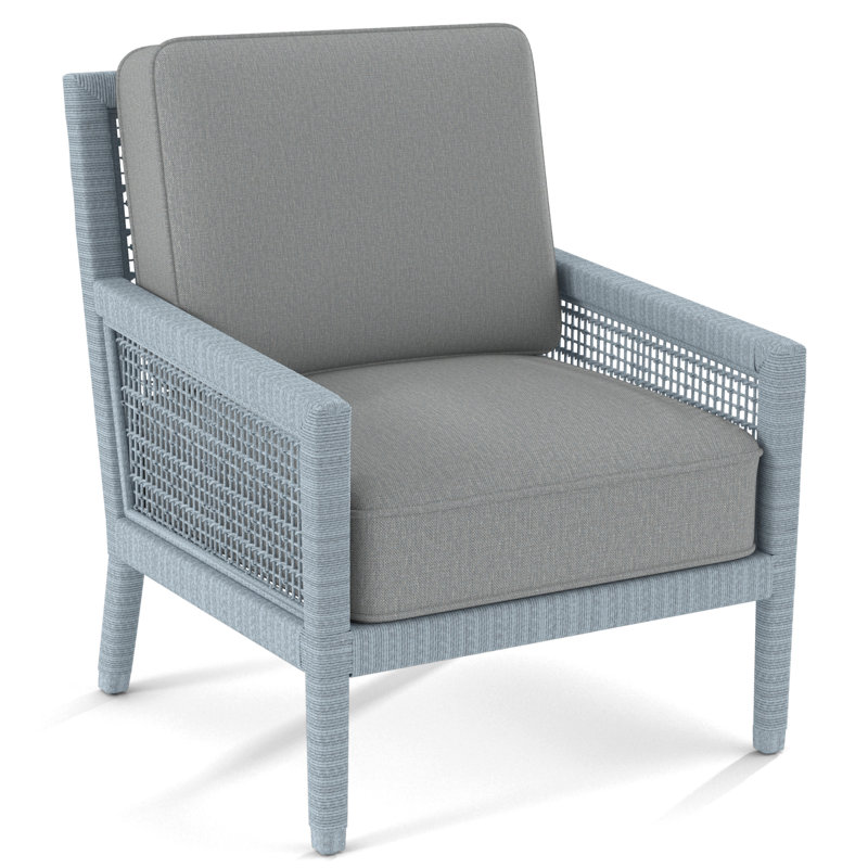 Harper 28" Wide Armchair, Light Blue Performance Fabric; 0851-55, Sea Glass