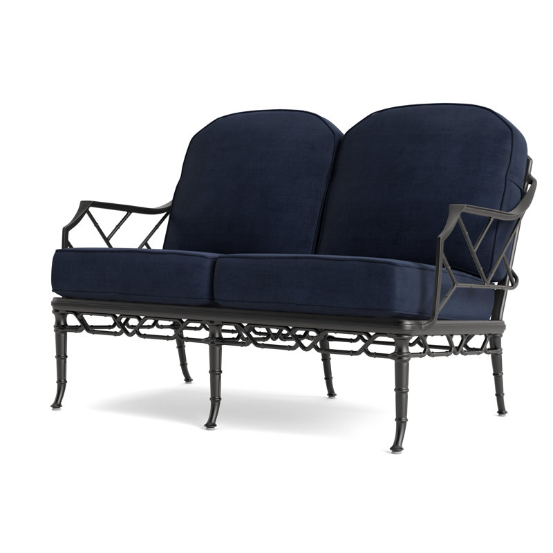 Calcutta Outdoor 2 - Seat Loveseat, Fusion Neptune, Textured Pewter