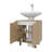 Jerome Under Sink Storage Cabinet With Open Shelves For Bathroom Organization, Natural Oak-1283173031
