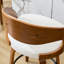 Tabourets de bar pivotants en similicuir 30 po Modern, tabourets de bar en bois avec repose-pieds-119858594-122537563
