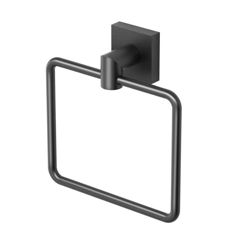 Glam Too Towel Ring, Matte Black