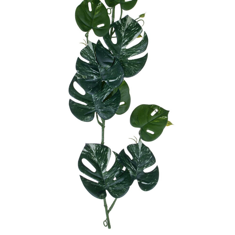 Guirlande 71 "Monstera artificielle verte. Sans entretien.