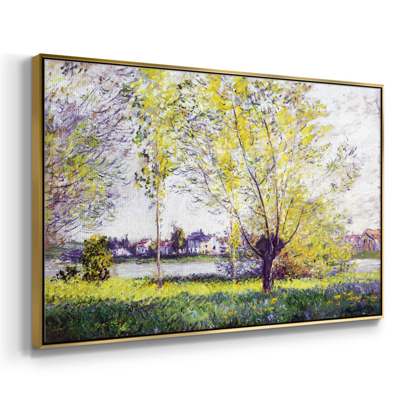 The Willows, 1880, reproduction d'art sur toile, H 25 po x l 37 po x P 2 po, Or