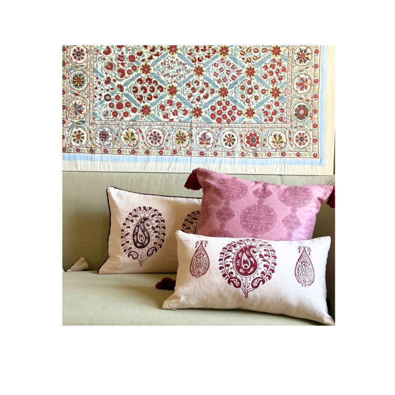 Tashkent Plum Lumbar Pillow Cover