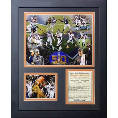 NFL Denver Broncos 2015 Super Bowl 50 Champions Team Framed Photographic Print -  Legends Never Die, 11830U
