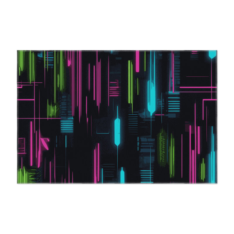 Laser Burst Indoor And Outdoor Area Rug, Rectangle 1'6" x 2'6"