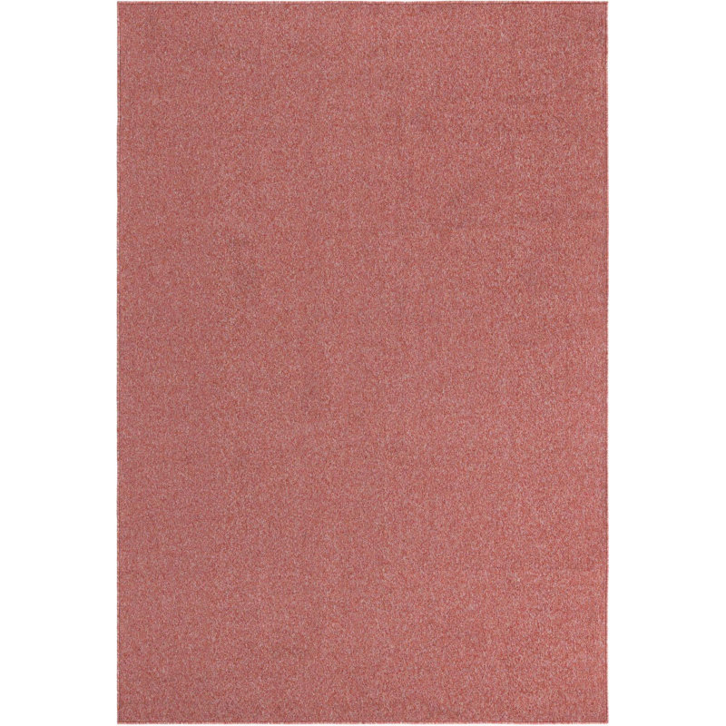 Tapis rouge rouille performance tissé à la machine / tissé à la machine Everyday, Rectangle 6 pi x 9 pi