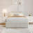 Bed Frame With Soft Headboard, Boucle Upholstered Bed Frame With Storage Drawers, Wooden Slats Support-113023859