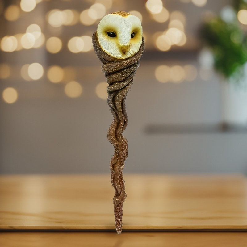 9.5" Long Barn Owl Wand