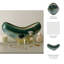 Bol décoratif décoratif en céramique courbé pour le salon - Bol décoratif sculptural moderne pour console, chambre à coucher ou décoration intérieure - 15 po-910874556