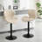 Swivel Upholstered Adjustable Height Bar Counter Stool with Metal Frame-278038290