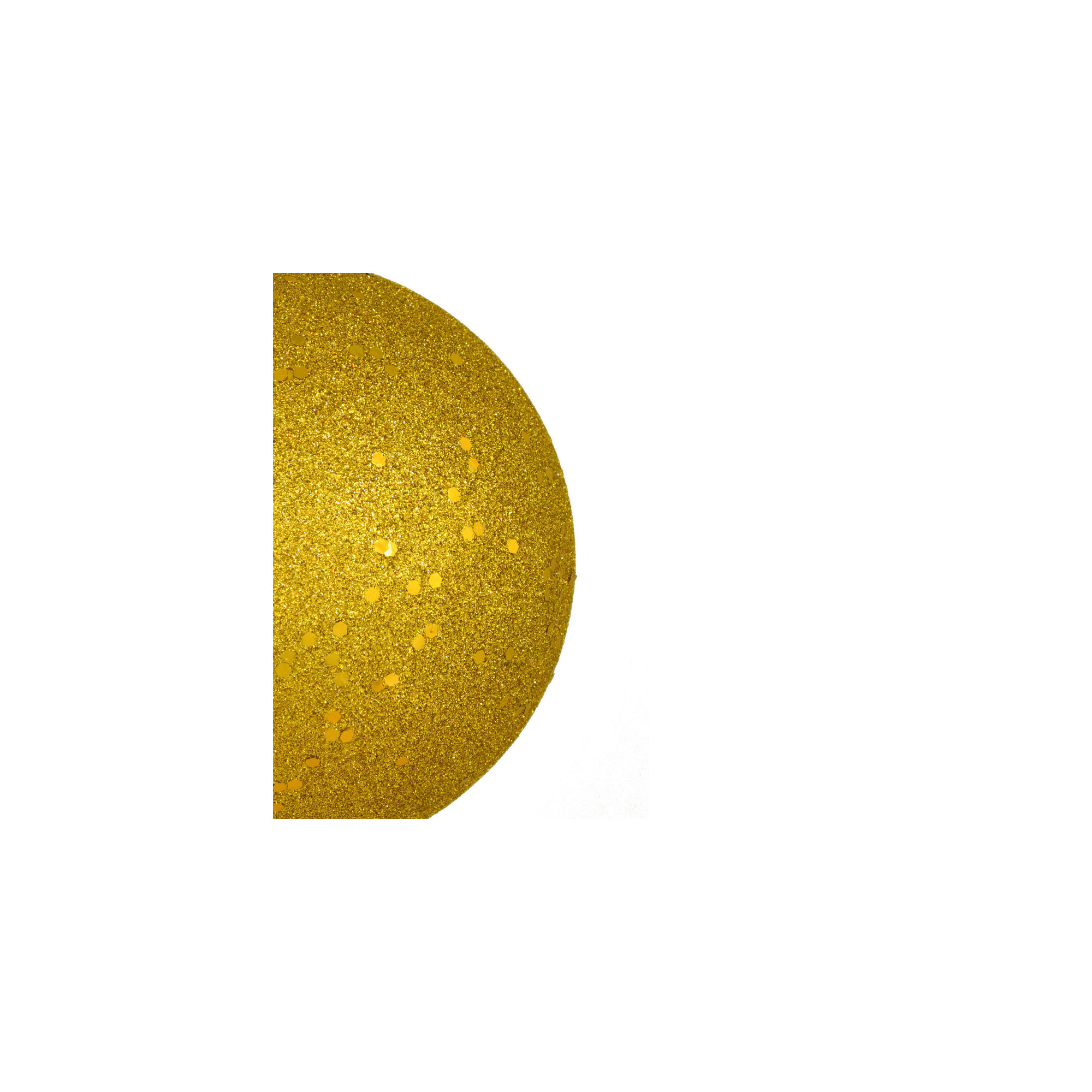 Holiday Décor Ball Ornament, Medallion Gold Sequin, 4" H x 4" W x 4" D
