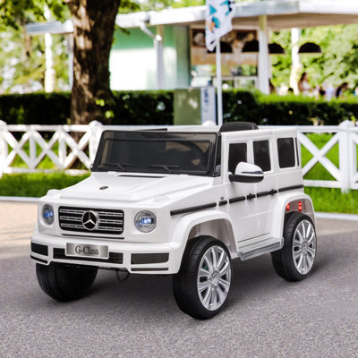 12V Kids Electric Car, Mercedes Benz G500 Licensed Battery Powerd Ride on Truck -  Aosom, 370-148V80WT