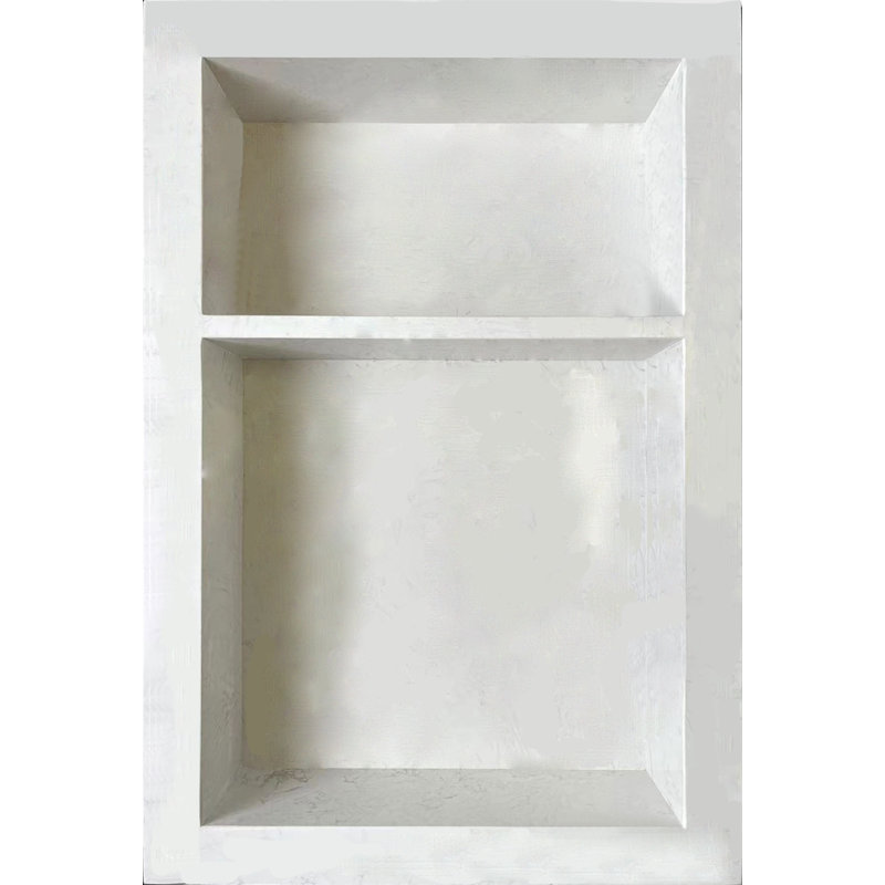Niche de douche en marbre gris pur double tablettes 16 x 24 (1 pièce par boîte)