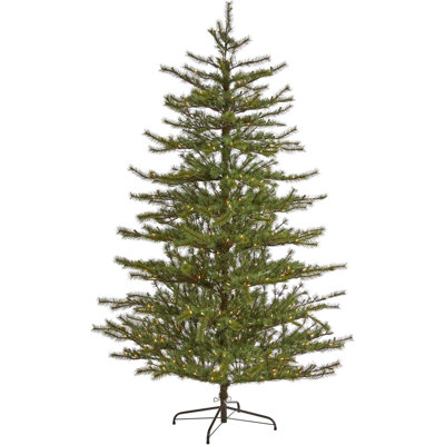  Vancouver Mountain Pine Artificial Christmas Tree Clear Lights Bendable Branches 7ft