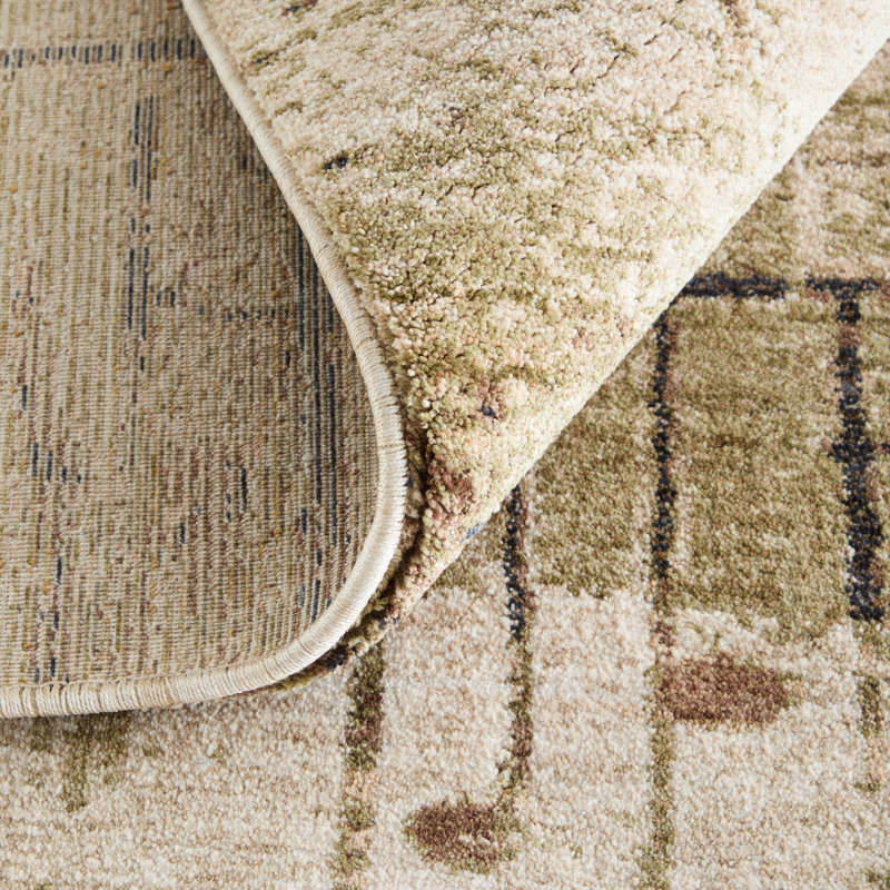 Rockett Modern Abstract Ivory Area Rug, Runner 2'6" x 7'3"