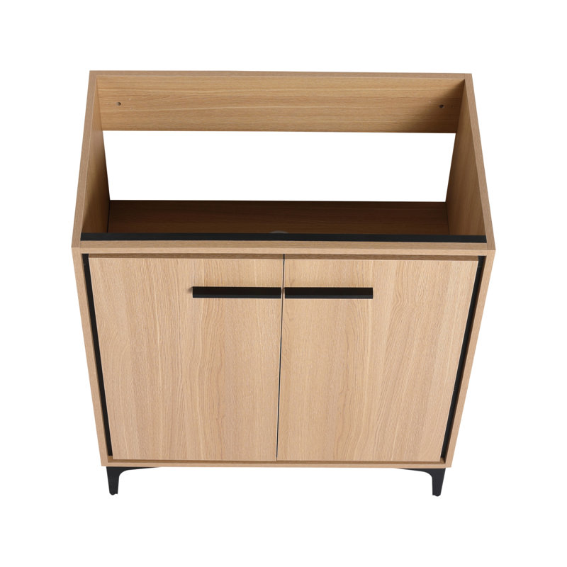 【Évier non inclus, seulement meuble-lavabo】 Base de meuble-lavabo de 30 po sans lavabo, armoire de rangement avec portes