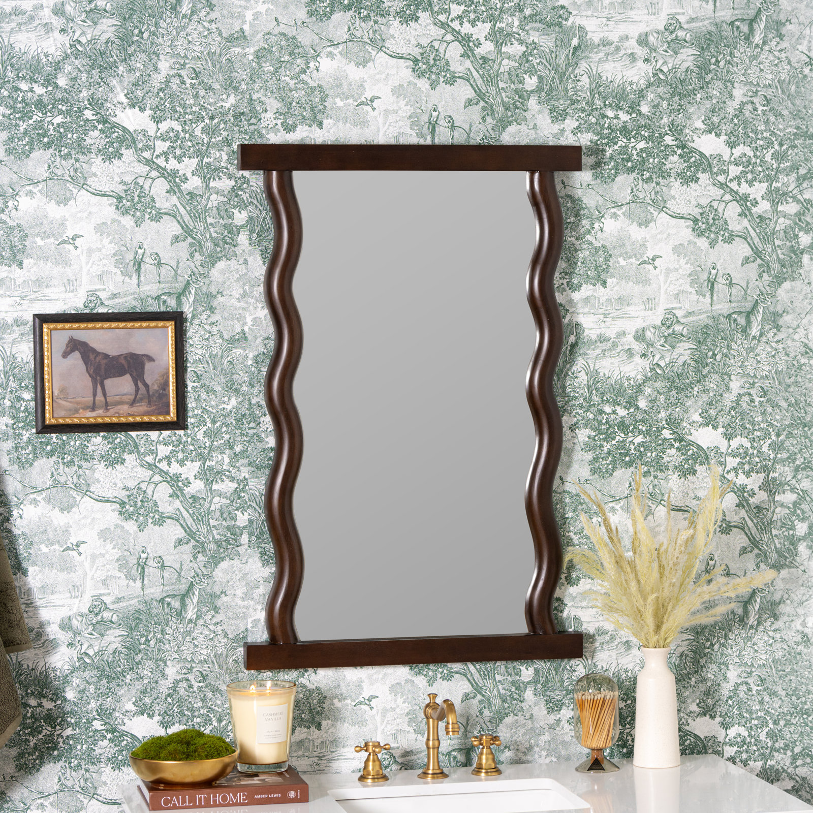 Solid Wood Accent Mirror, 35.5" x 23.5"