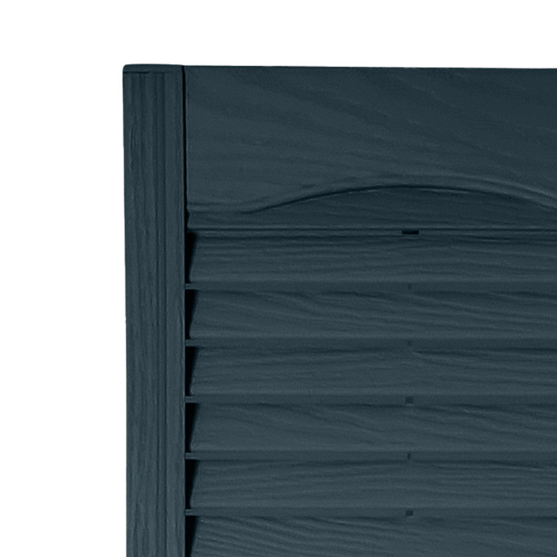 Custom Louvred Shutter with Cathedral Top, 34", Bedford Blue, 10"