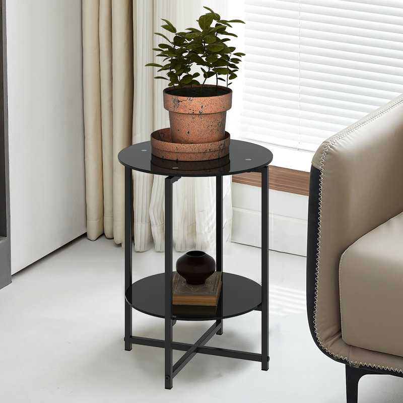 Glass Top End Table Set