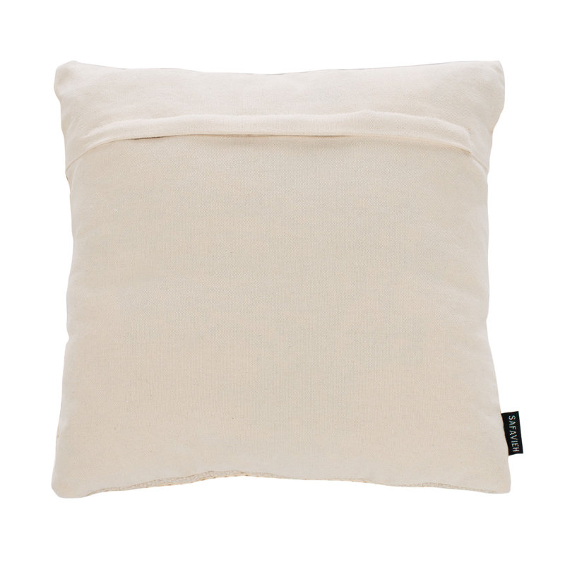 Beige Braided Tassel 16" Square Throw Pillow
