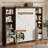Murphy Bed With 2 Side Storage Cabinets, LED Lights, And Charging Station,  No Box Spring Needed, For Home Office-1691712030-1691712029