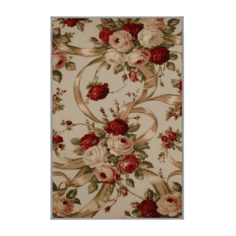 Tapis gris français lavable à la machine, Rectangulaire 2 pi x 3 pi