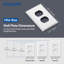 Plaque murale d'interrupteur double 4,9 "x 3,15" 1 liste, UL, blanc brillant (paquet de 20)-103556897