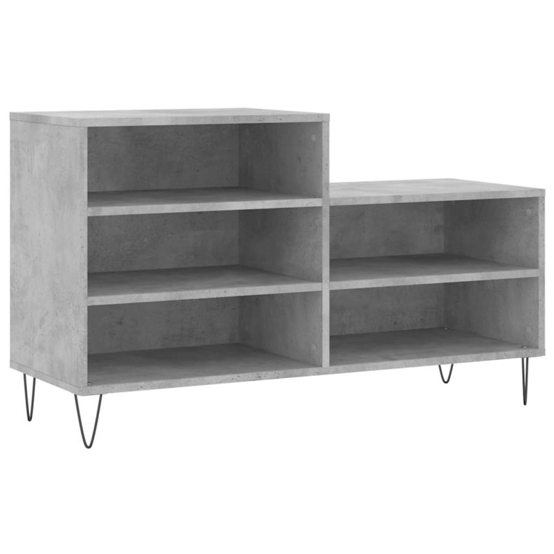 10 Pair Shoe Storage Cabinet, Concrete Grey