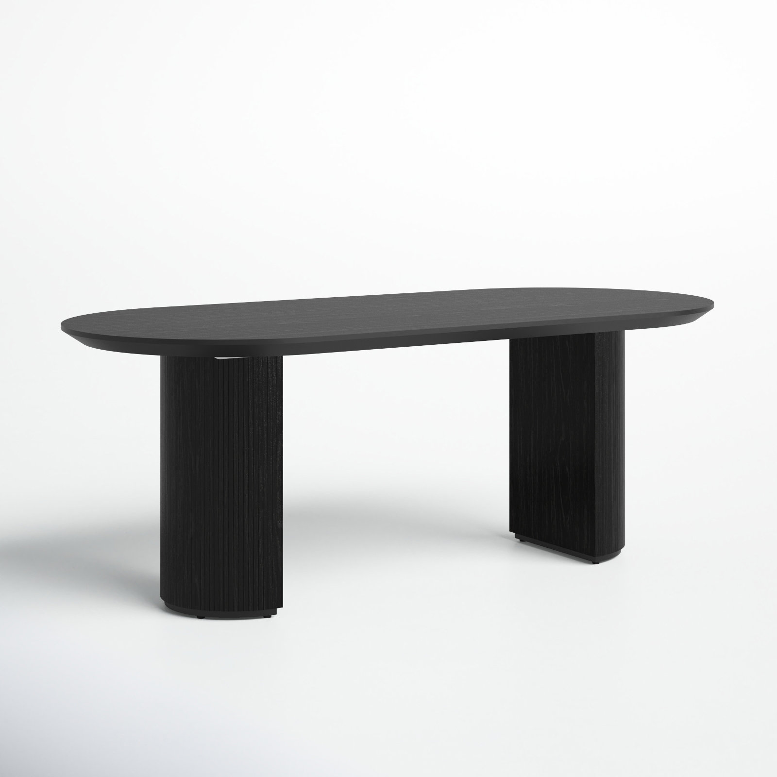 Abberton 78.7'' Oval Dining Table, Black