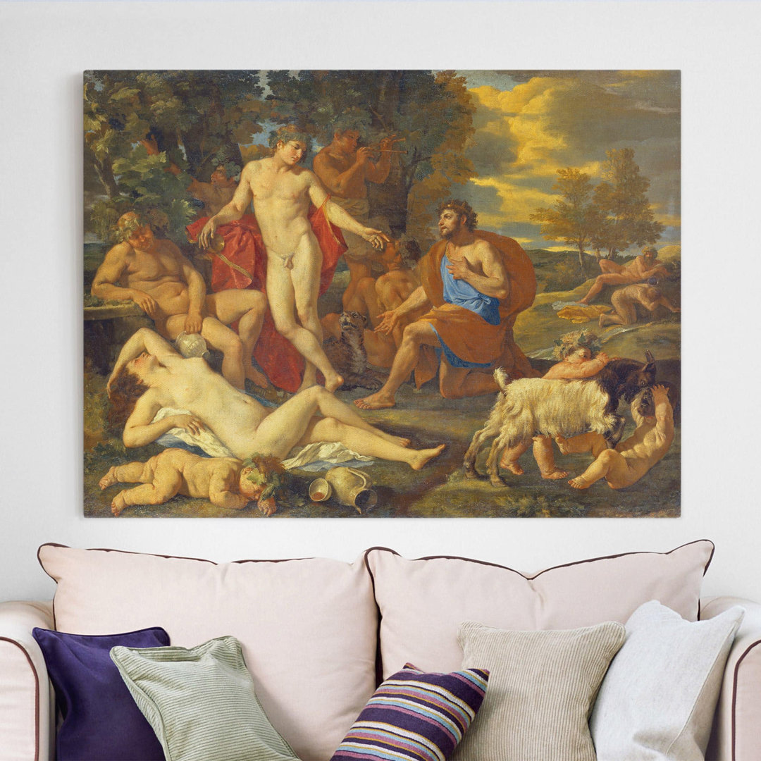 Leinwandbild midas and Bacchus von Nicolas Poussin