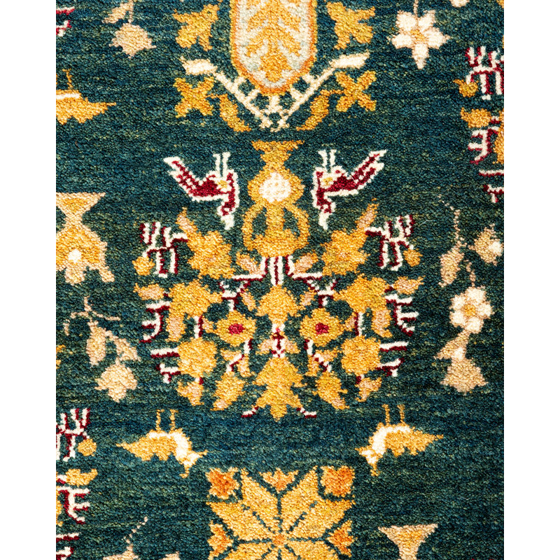 Tapis unique en laine noué à la main 9 pi 4 po x 12 pi 1 po nouvel âge Hayner