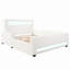 Lit plateforme tapissier avec tiroir, DEL et USB-124851110-124851111