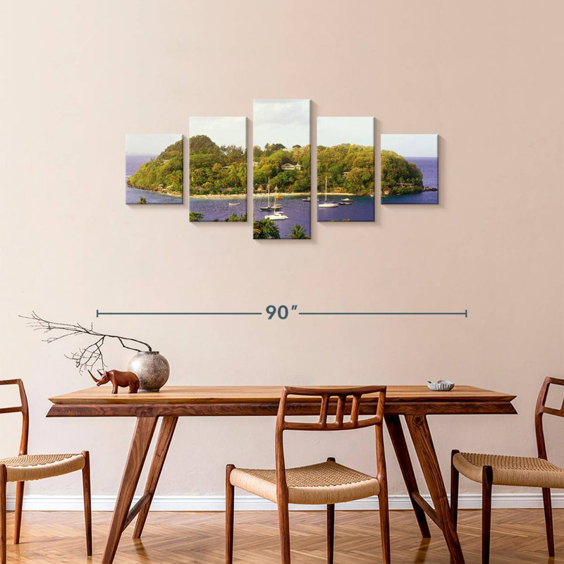 West Indies Young Island, 34" H x 74" W