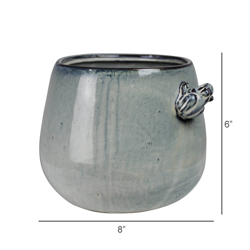 Cache-pot Grenouille, céramique - 6 po