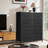 Wassil 8 Drawer 31.5''W Double Fabric Dresser With Wood Grain Prints-738112886