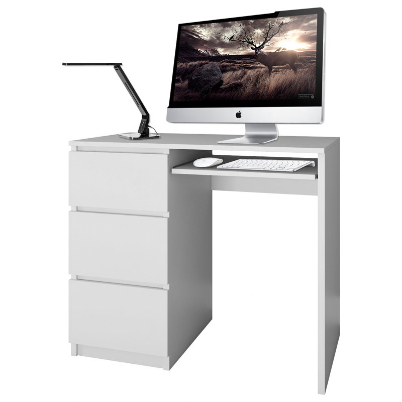 Lecuyer Computer Desk, Left, White