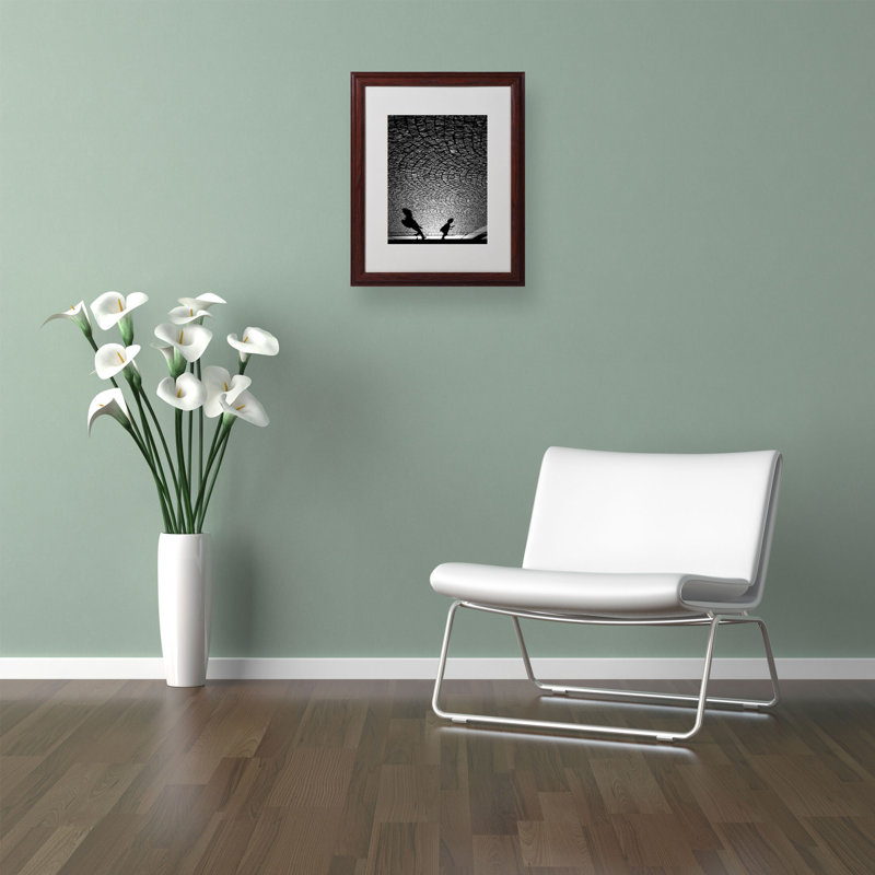 Abstract Contemporary Framed Canvas Art, 14" x 11"