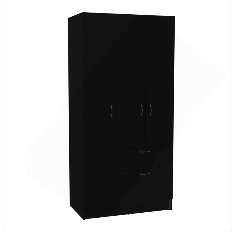 Armoire Cobra, chambre à coucher, noir / blanc