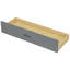 Lit plateforme double en bois gris avec tête de lit, tablettes, 2 tiroirs de qualité supérieure - Pin + fiabilité à long terme-378942662