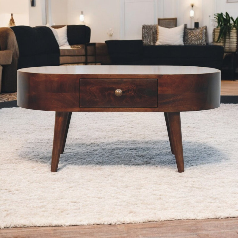 Solid Wood Coffee Table with Storage