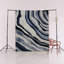 Tapis décoratif moderne à motif abstrait spirale bleu-beige-1807000917