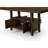 Warren Transitional Light Walnut Wood Dining Table Seats 6