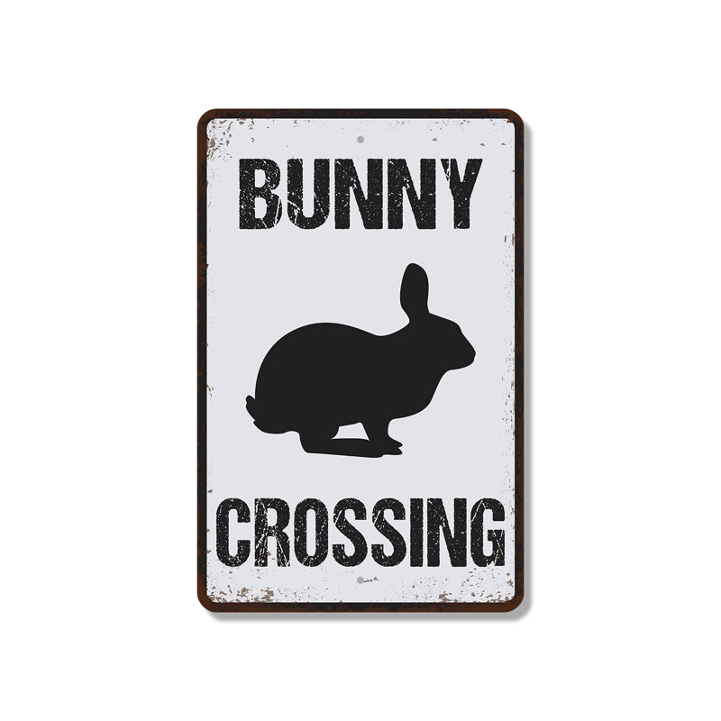 Enseigne de lapin (paquet de 2) 8 po x 12 po