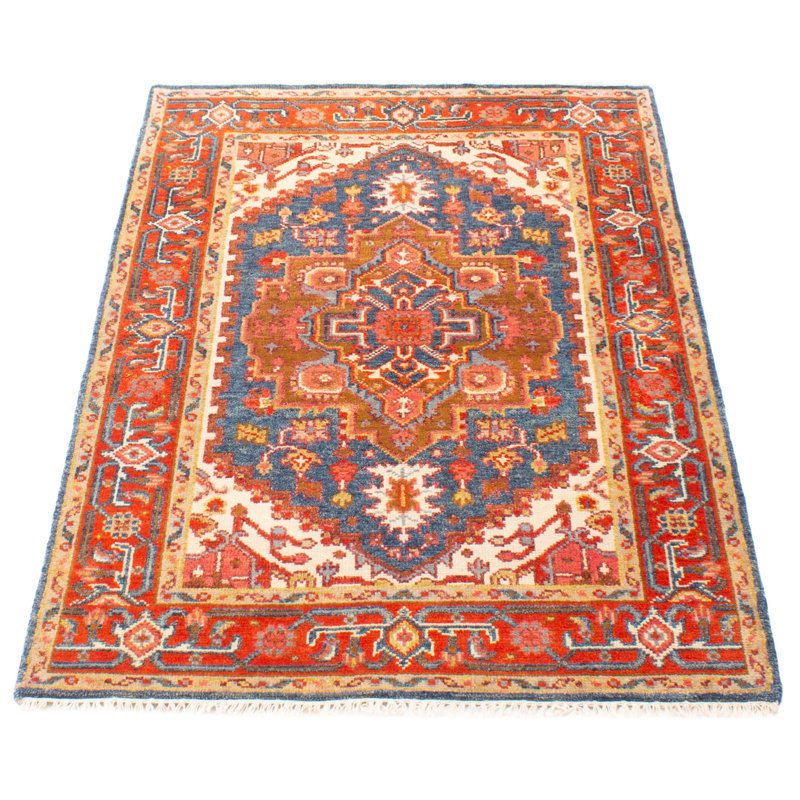 Serapi Heritage Navy Rug 4'0" x 5'11"