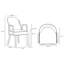 Chaise de salle à manger rembourrée Hillman-746745467
