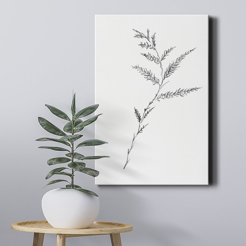 " FLORAL SKETCH III ", 12" H x 8" W x 1" D, Canvas