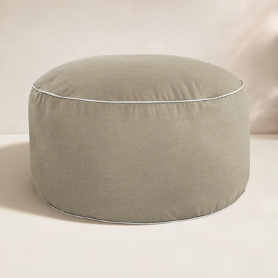Demi Upholstered Outdoor Ottoman with Sunbrella® Cushion